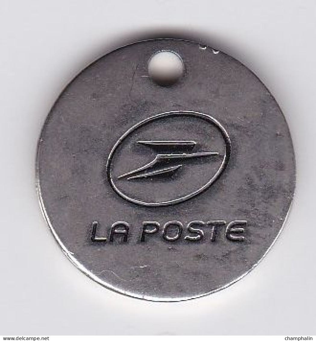 Jeton De Caddie En Métal - La Poste - Logo + Www.laposte.fr - Trolley Token/Shopping Trolley Chip