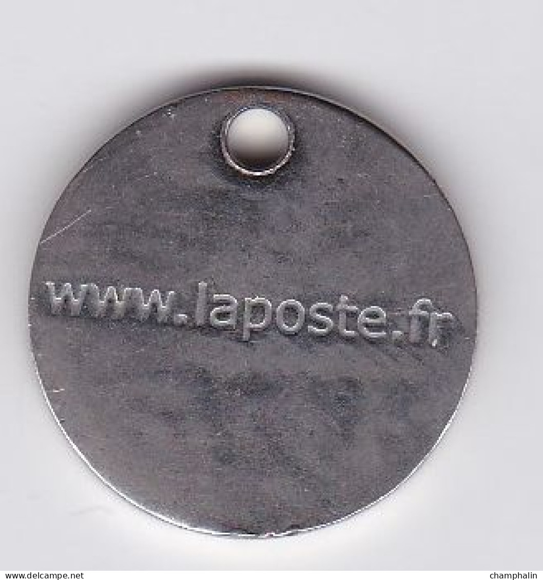 Jeton De Caddie En Métal - La Poste - Logo + Www.laposte.fr - Jetons De Caddies