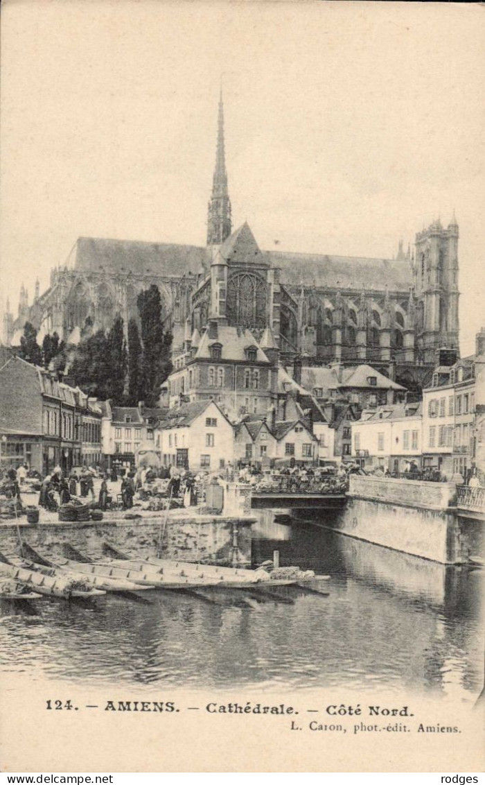 80 , Cpa  AMIENS , 124 , Cathédrale , Coté Nord (15359) - Amiens