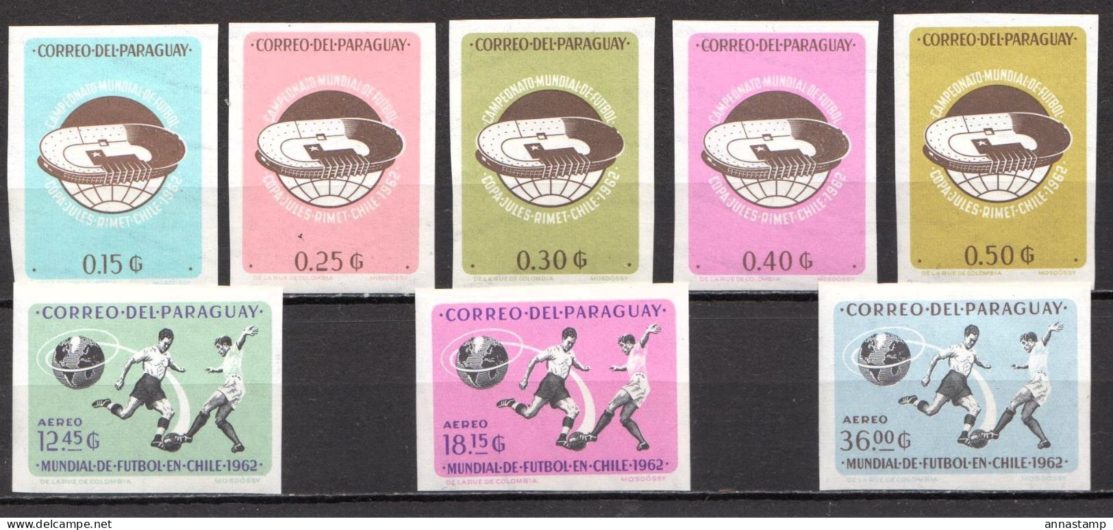 Paraguay MNH Imperforated Set - 1962 – Chili