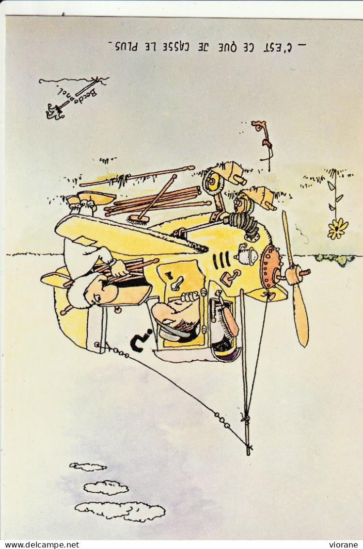 Carte Humoristique  - Aviation  Illustrateur Becdonnel - C'est Ce Que Je Casse Le Plus - Altri & Non Classificati