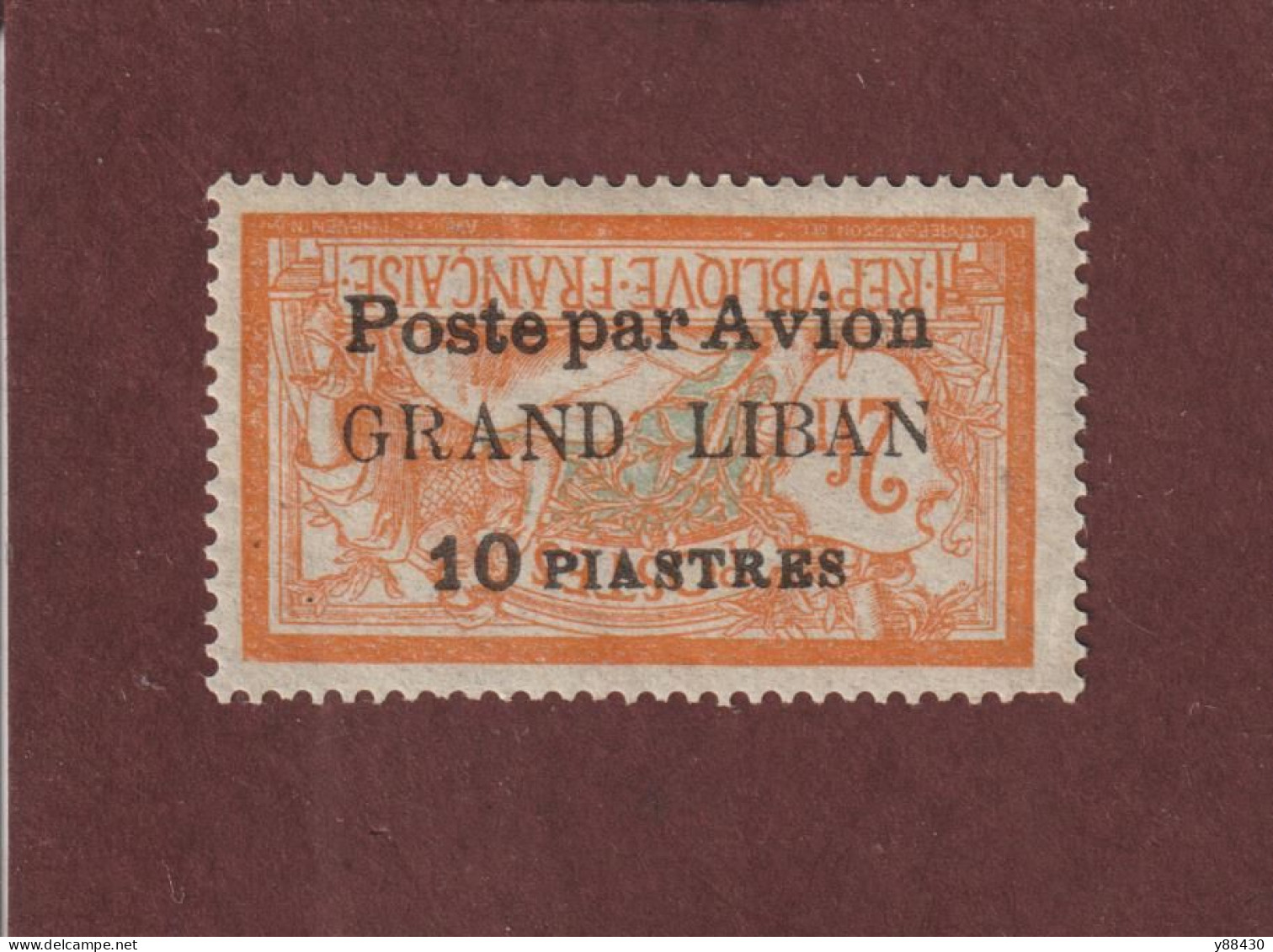 GRAND LIBAN - AVION - 4a De 1924 - Neuf * - Timbre Signé Au Dos - Type Merson Surcharge Renversé - 5 Scan - Airmail