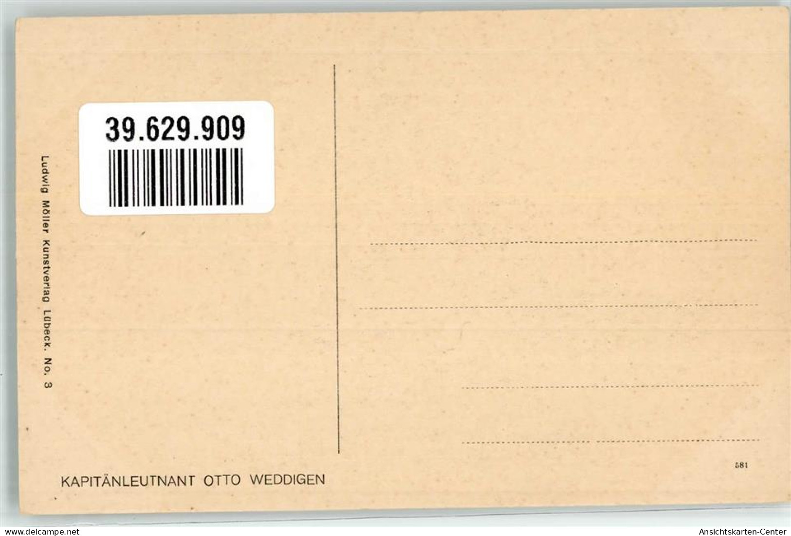 39629909 - Leutnant Otto Weddigen Faximile Verlag Moeller Nr.3 - Autres & Non Classés