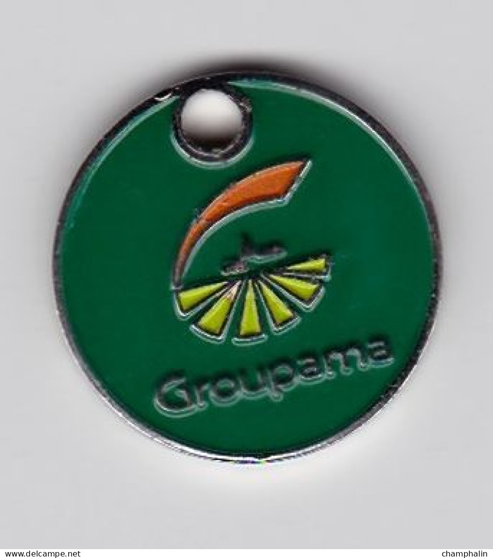 Jeton De Caddie En Métal - Groupama - Www.groupama.fr -  Mutuelles & Assurances - Trolley Token/Shopping Trolley Chip