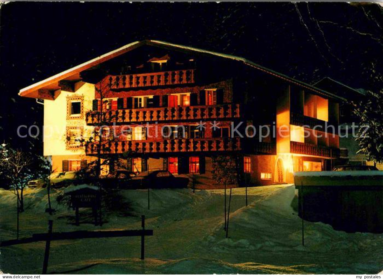 72699906 Gargellen Vorarlberg Alpengasthof Heimspitze Nachtaufnahme Gargellen - Autres & Non Classés