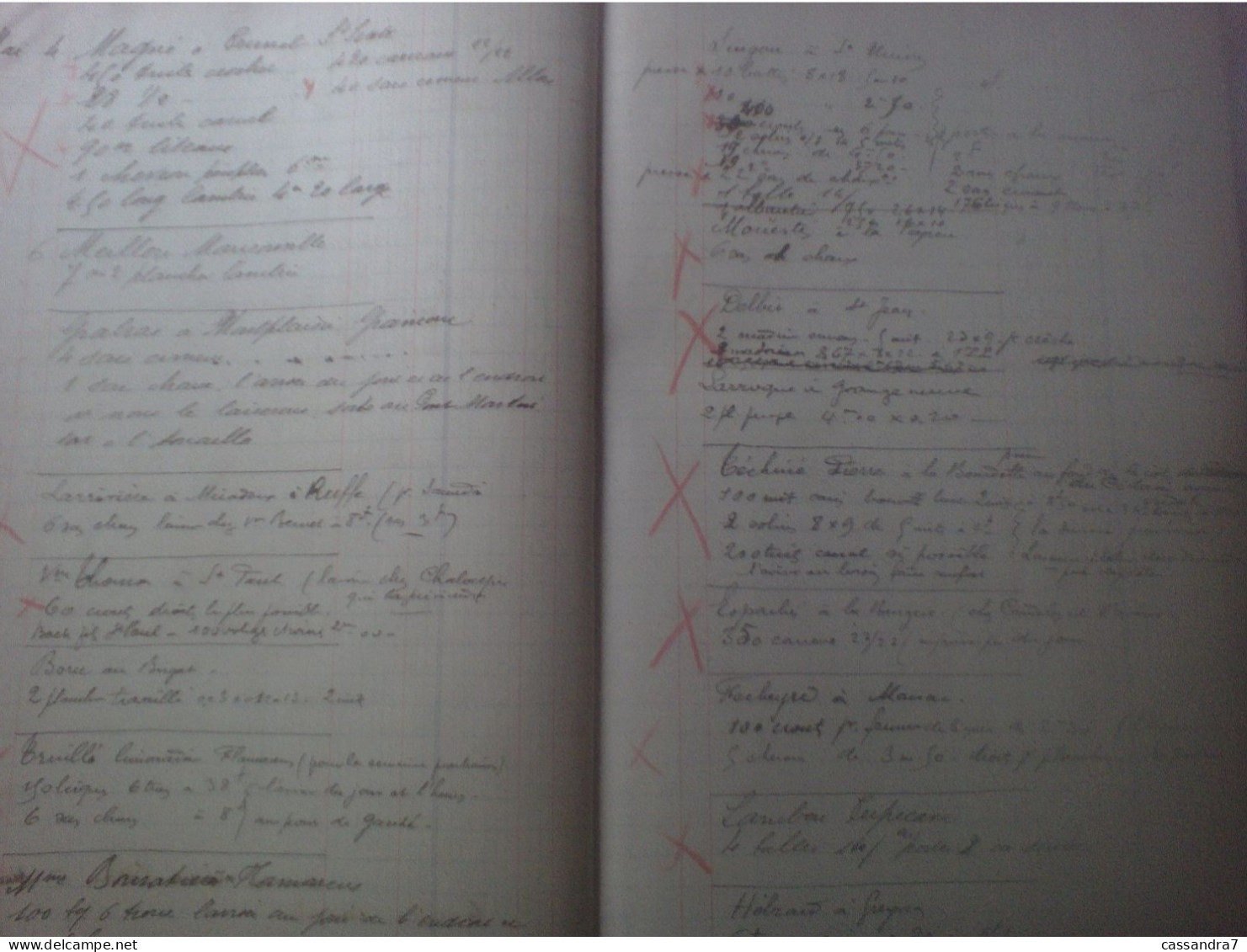 Temps Guerre Grand Livre Note à Livrer Mains Pot Chaux Charbon Ciment Plâtre St-Maurin Mansonville Gasques Lalande T & G - 1900 – 1949