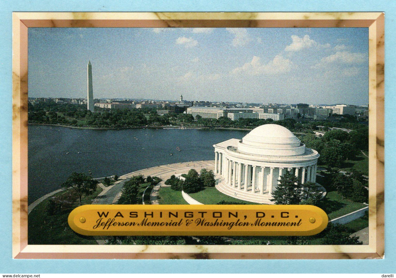 CP Etats Unis - Washington DC - Jefferson Memorial - Washington Monument - Washington DC