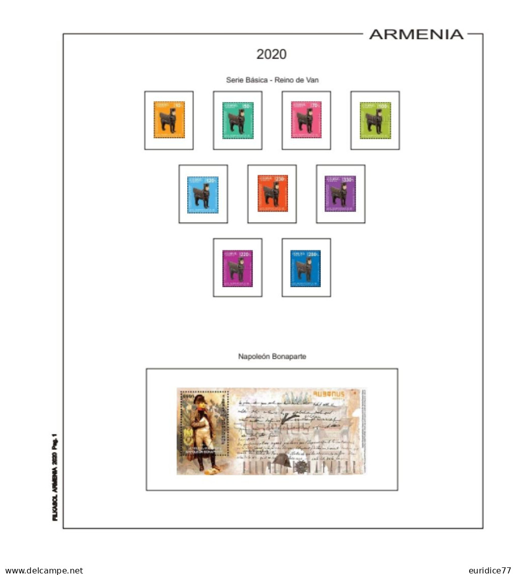 Suplemento Filkasol Armenia 2020 - Ilustrado Color Album 15 Anillas (270x295) SIN MONTAR - Afgedrukte Pagina's