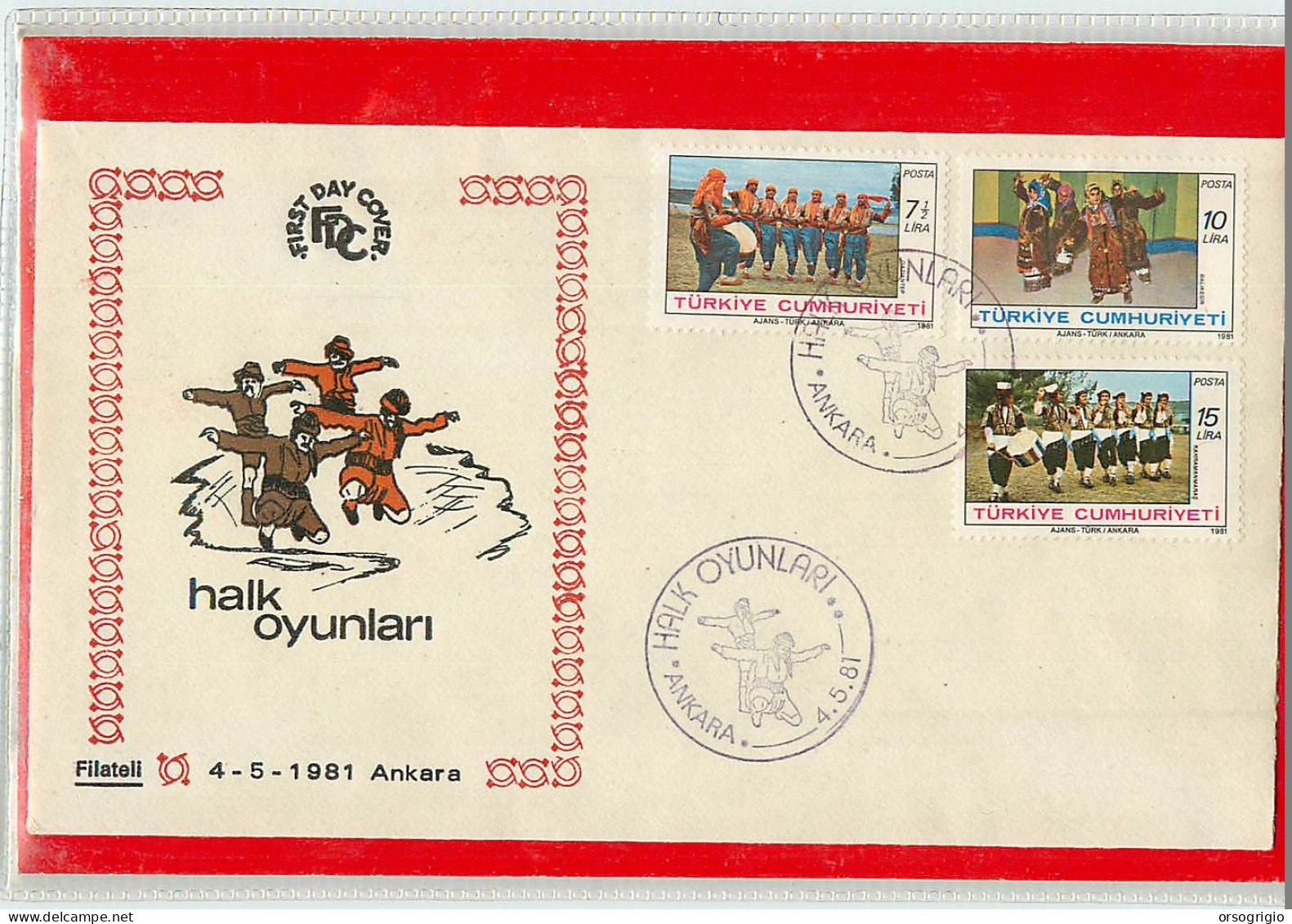 TURCHIA - FDC 1981 - DANZA  TANZ  -  DANCE  -  HALK OYUNLARI - Danza