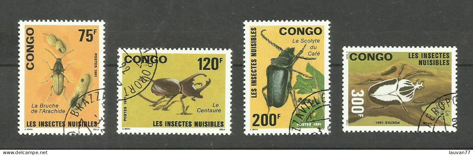 CONGO N°907 à 910 Cote 4.10€ - Oblitérés