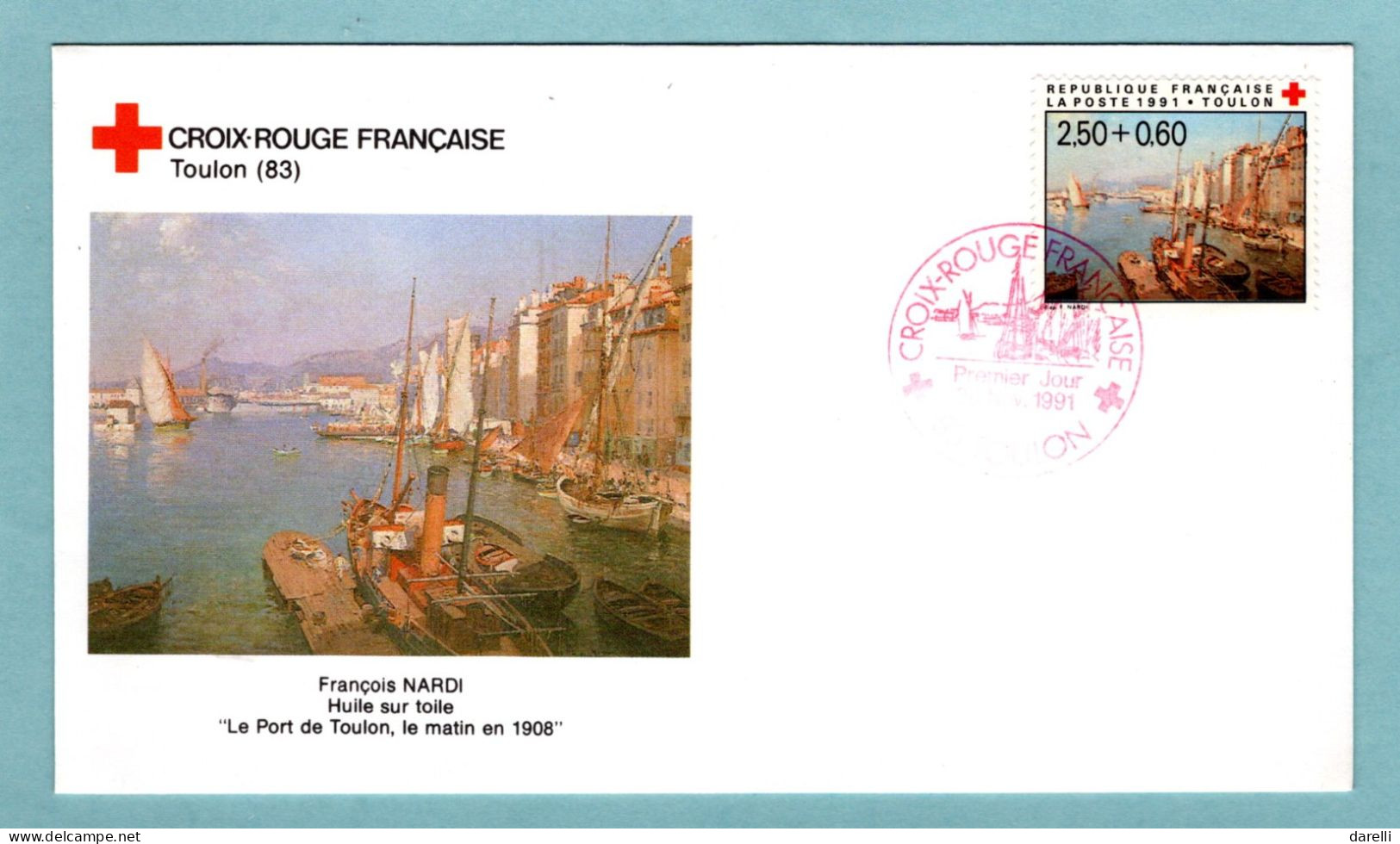 FDC  France 1991 - Croix Rouge 1991 - Port De Toulon - YT 2733 - 83 Toulon - 1990-1999