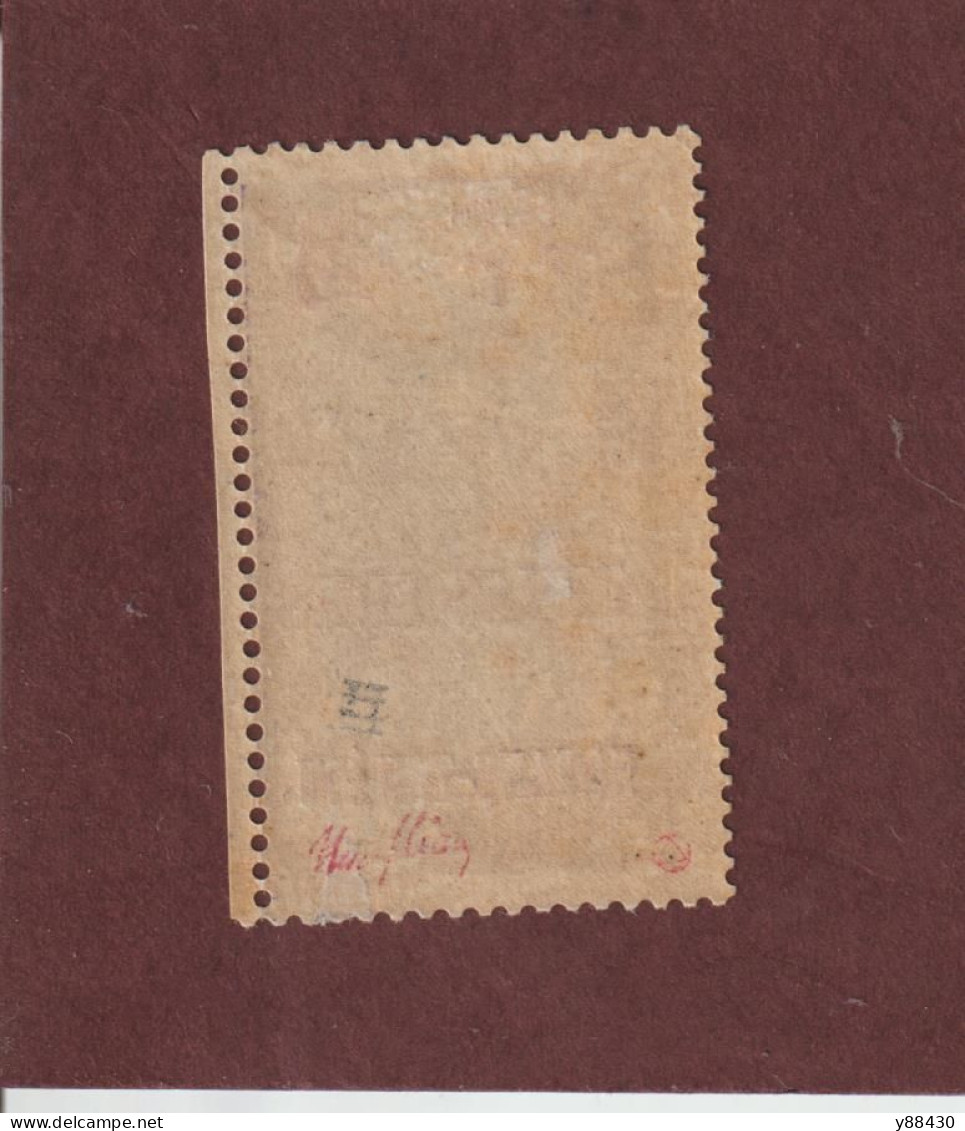 KOUANG TCHÉOU - 51 De 1919 - Neuf * - Timbre Signé Au Dos - Timbre D'Indochine Surchargé 4pi Sur 10f. Violet - 3 Scan - Unused Stamps