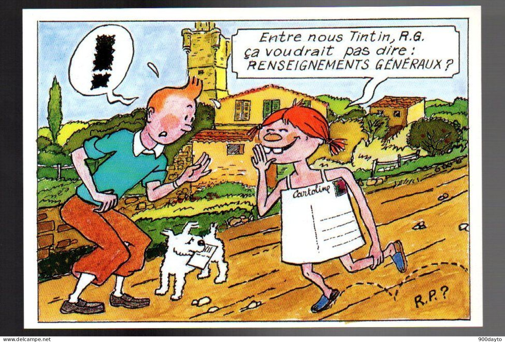 TINTIN. Lot de 17 cartes. Tintin en Dracénie.