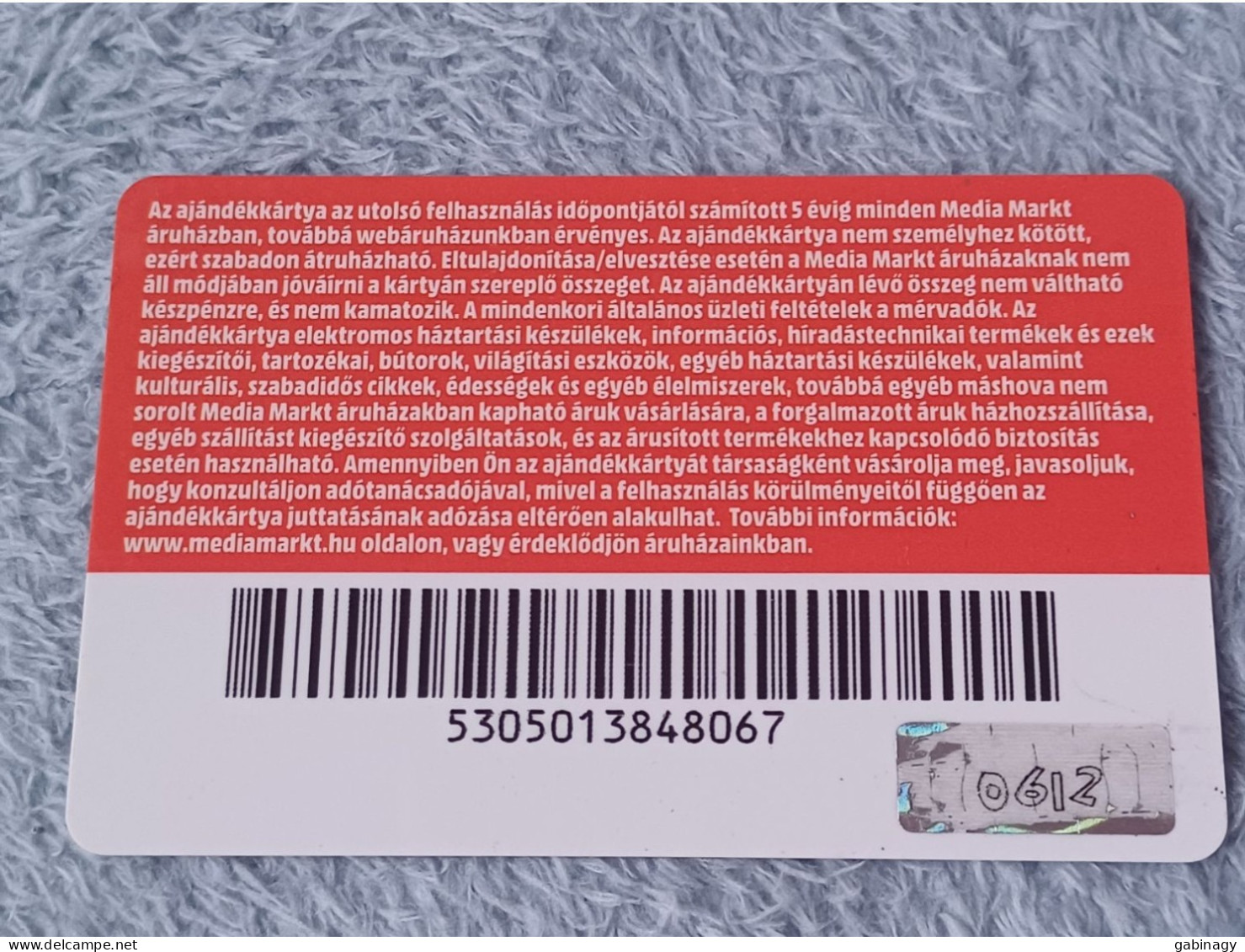 GIFT CARD - HUNGARY - MEDIA MARKT 57 - INTERNET - WI-FI - Cartes Cadeaux