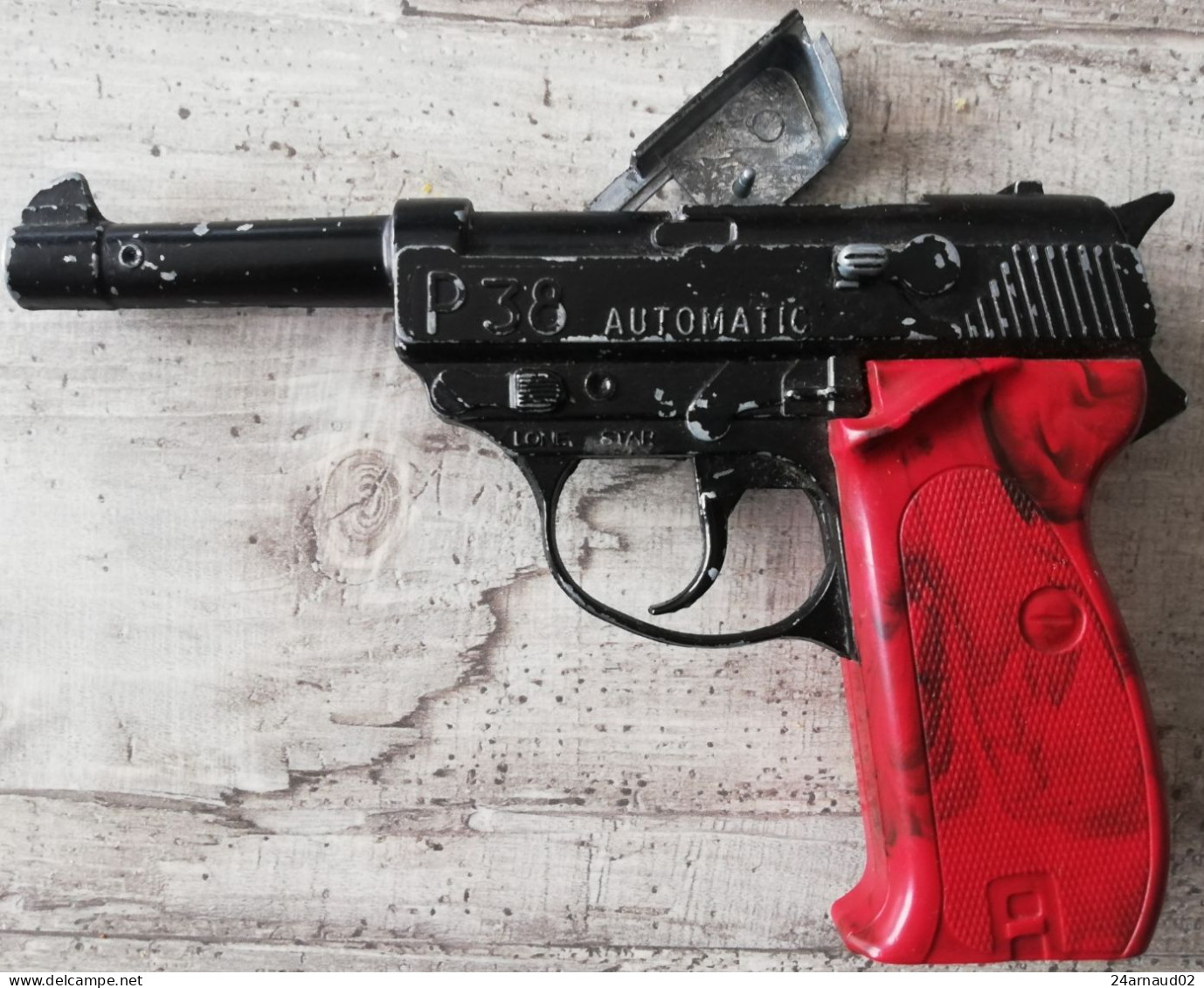 Pistolet à Pétards LONE STAR P38 Des Années 60 - Antikspielzeug