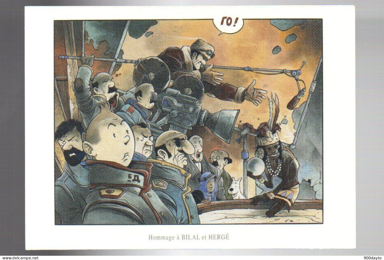 TINTIN. Carton (carte Postale?) (Illustration Somon). - Bandes Dessinées