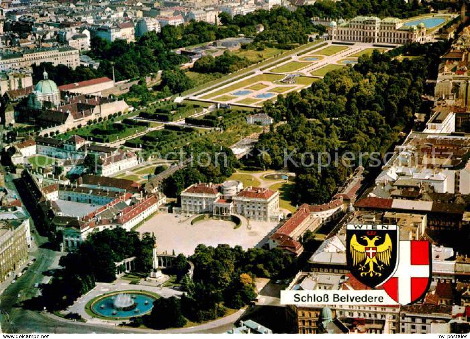 72698836 Wien Schloss Belvedere Prinz Eugen Von Savoyen Fliegeraufnahme  - Autres & Non Classés