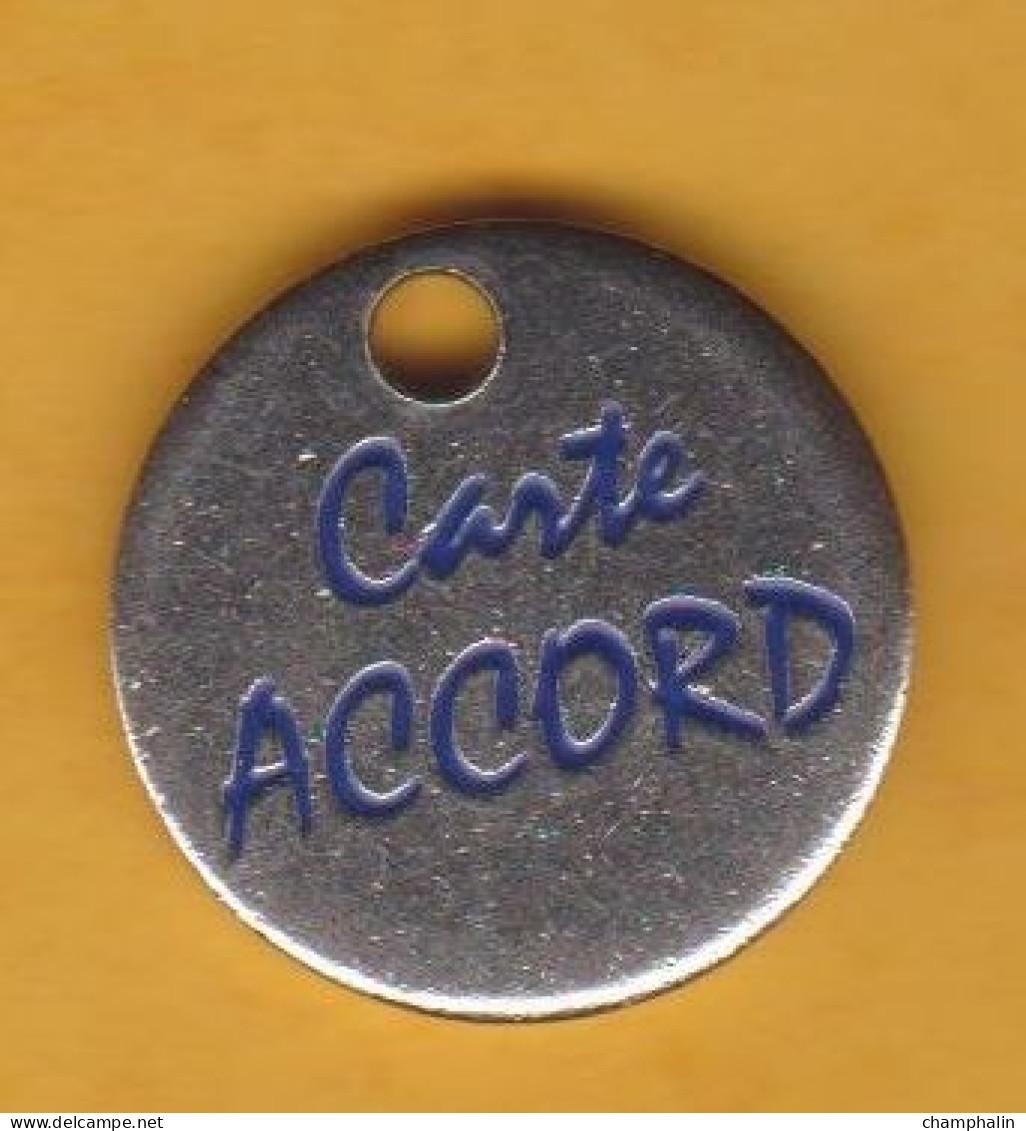 Jeton De Caddie En Métal - Carte Accord - Banque - Moneda Carro