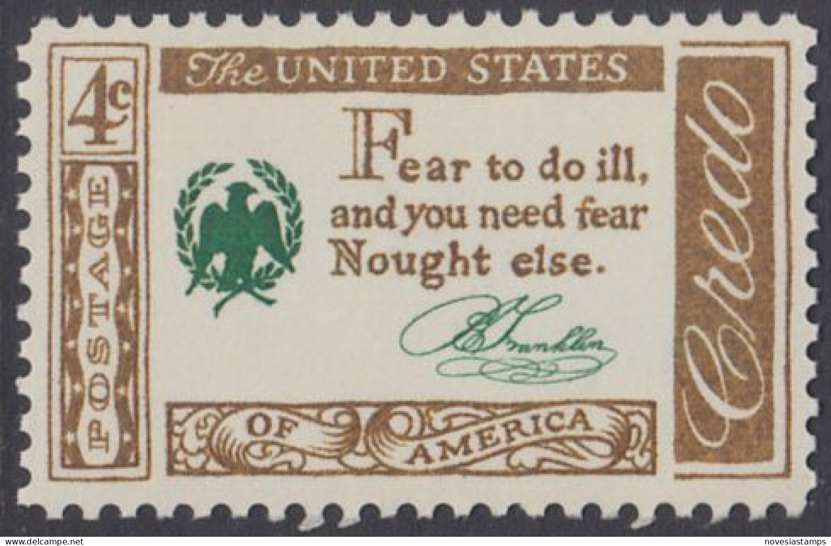 !a! USA Sc# 1140 MNH SINGLE (a3) - Credo: Franklin - Unused Stamps