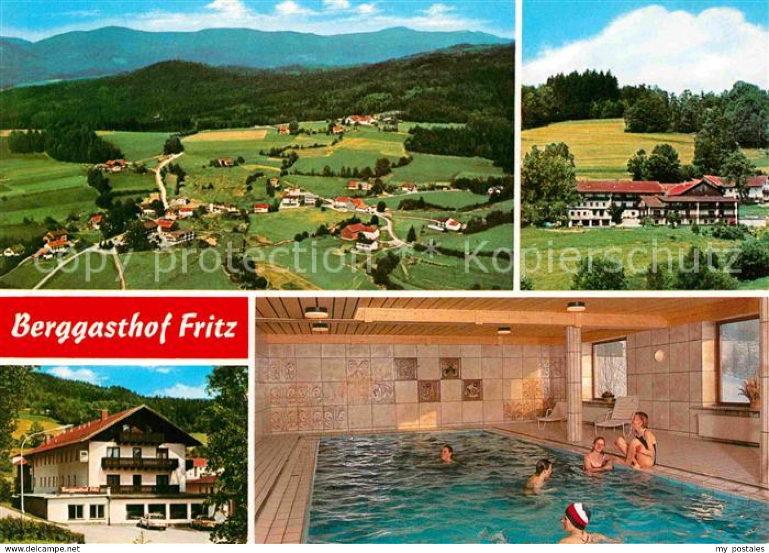 72698686 Asbach Viechtach Berggasthof Fritz Hallenbad Fliegeraufnahme Drachselsr - Autres & Non Classés