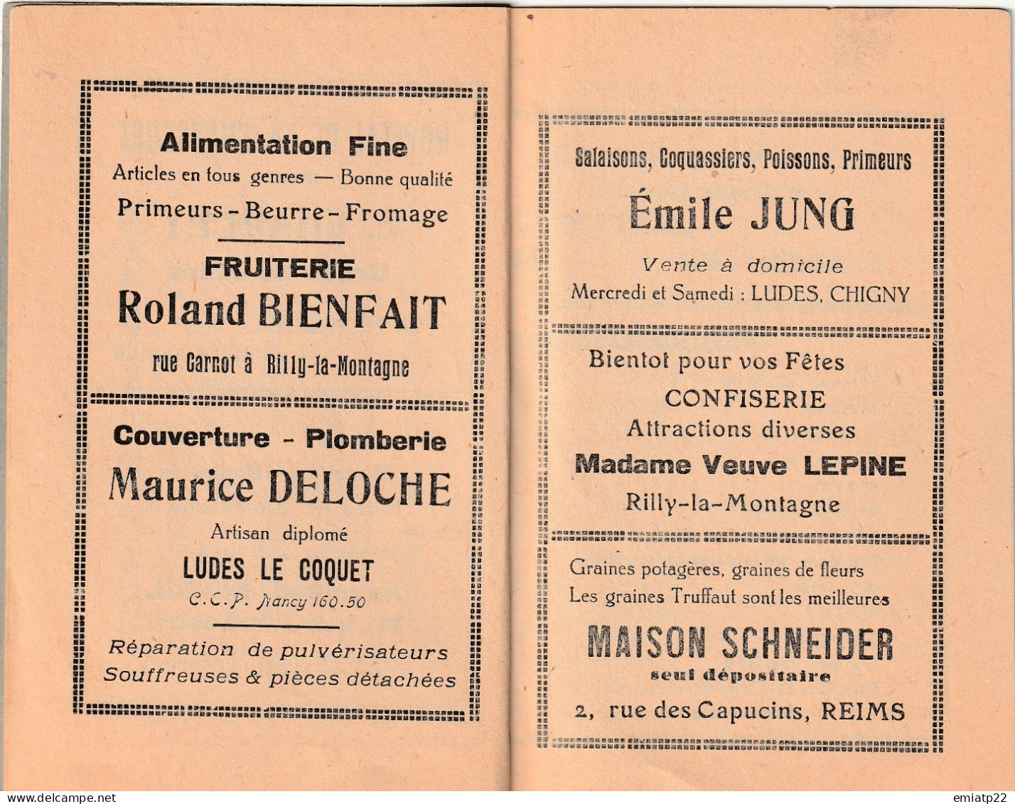 LUDES  Programme Et Carnet De Bal Fête Patronale 1946 - Otros & Sin Clasificación