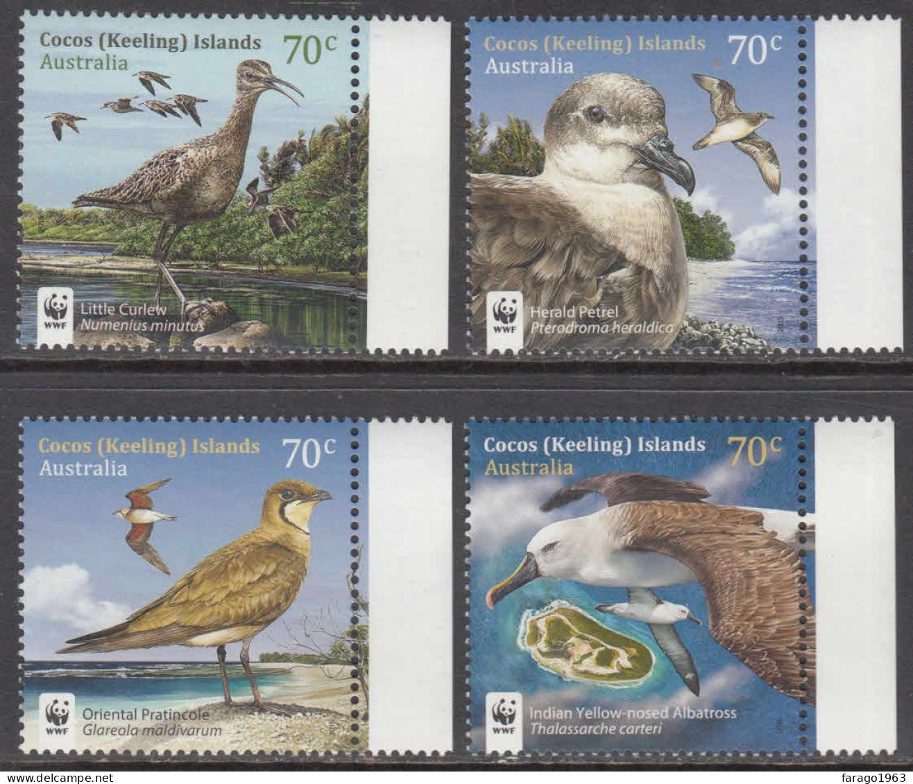 2015 Cocos (Keeling) Islands WWF Birds Complete Set Of 4 MNH - Cocos (Keeling) Islands