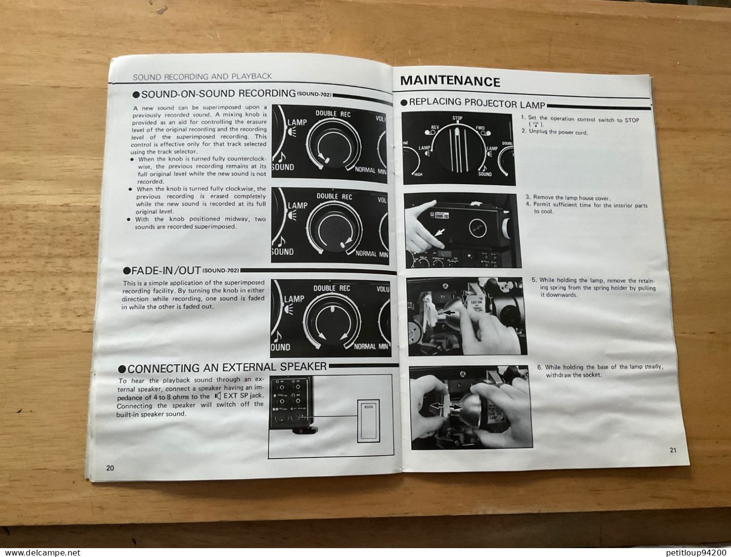 SOUND PROJECTOR Instruction Manuel SANKYO Sound-502/702