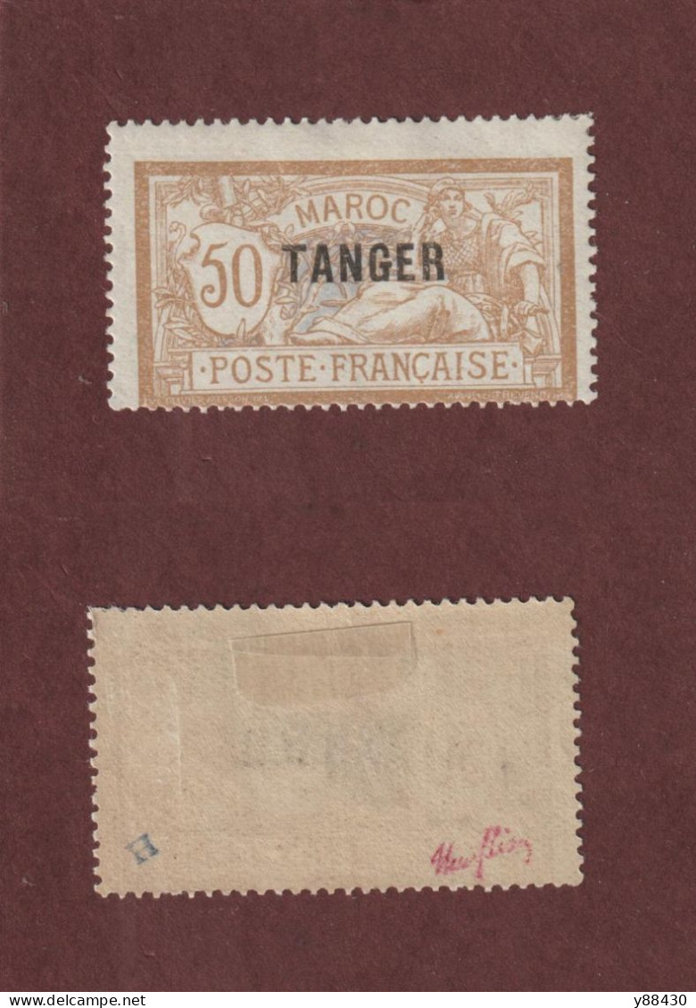 MAROC - TANGER - 93 De 1918/24 - Neuf * - Timbre Signé Au Dos - Type Merson - 50c. Brun Et Gris - 3 Scan - Nuovi