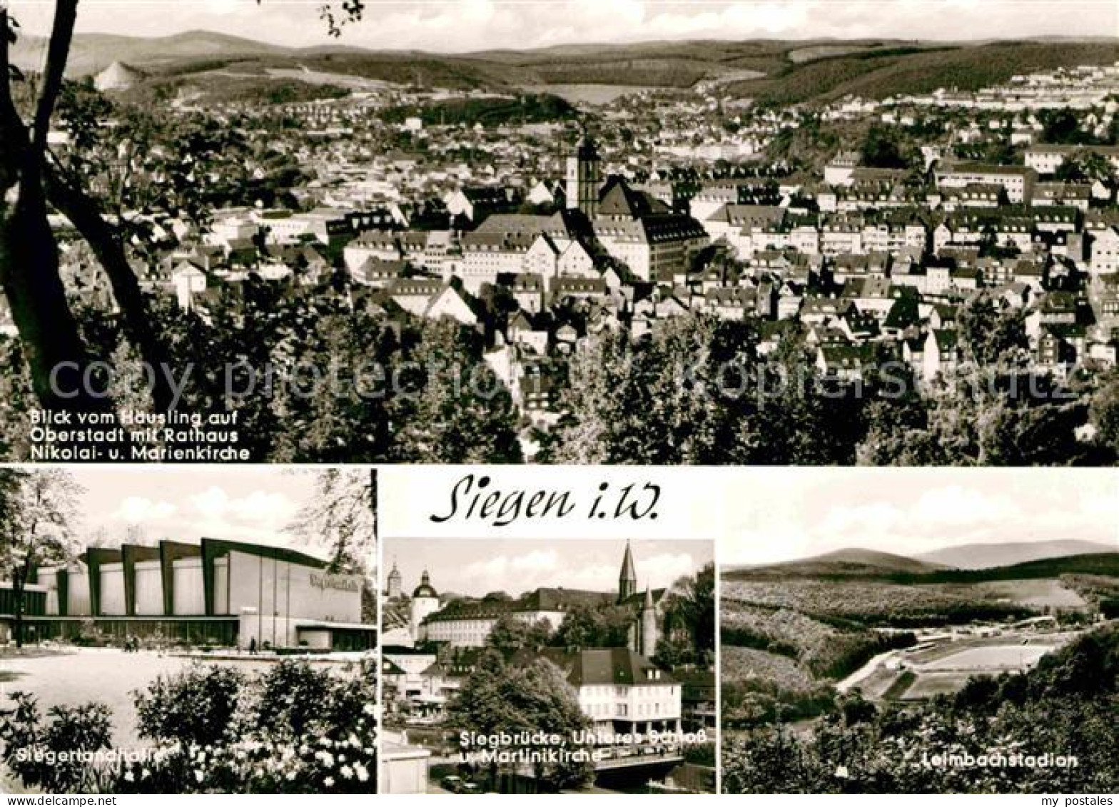 72697784 Siegen Westfalen Haeusling Leimbachstadion Siegbruecke Kirche Siegen - Siegen