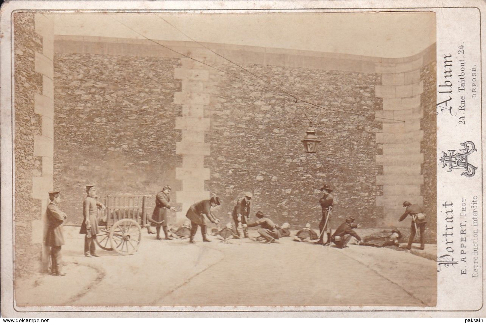 2 Cartes De Cabinet Par Photographe Appert Exécution De Monseigneur Darboy Archevêque De Paris Pendant La Commune 1871 - Alte (vor 1900)