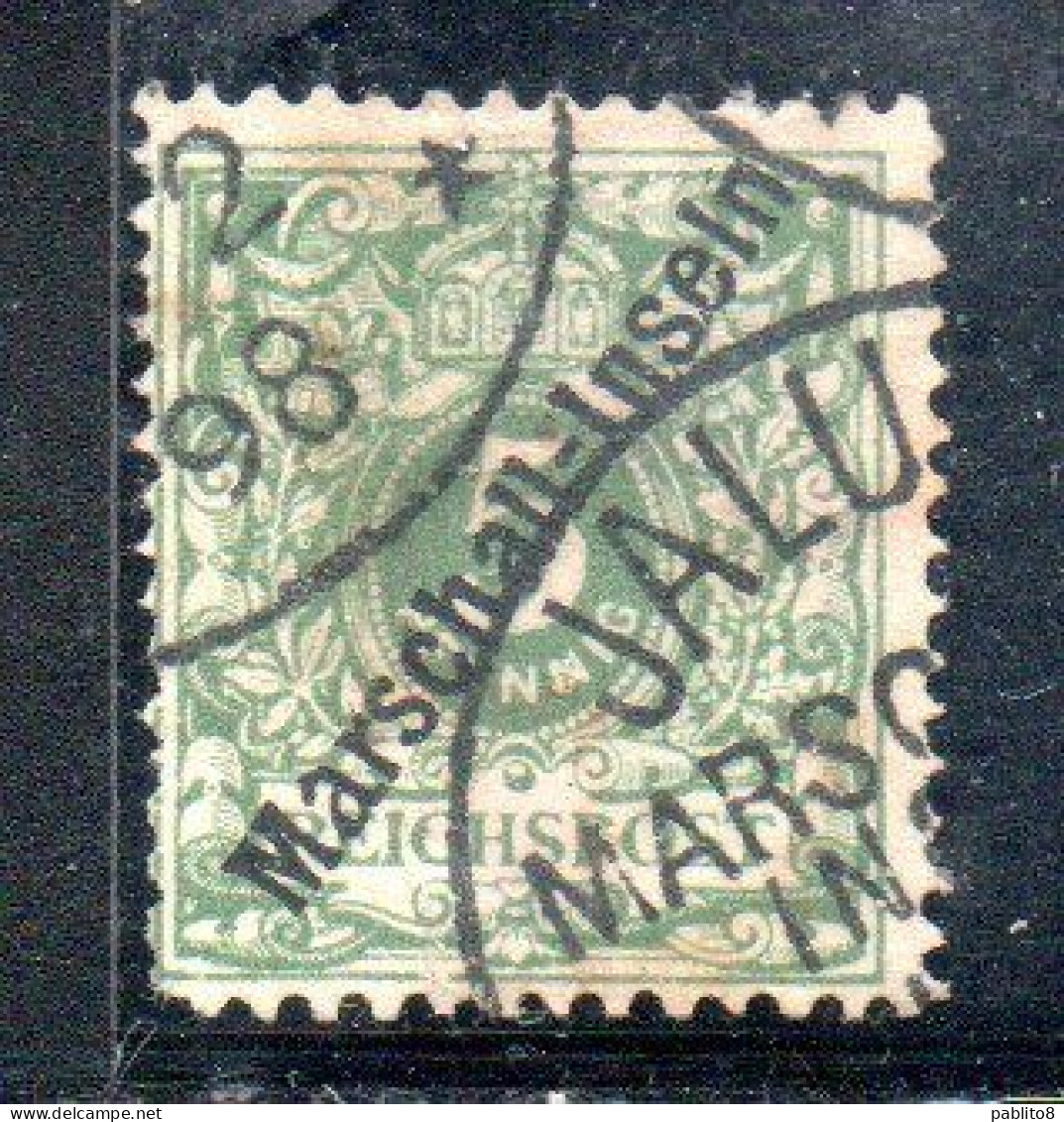 MARSHALL ISLANDS ISOLE GERMAN DOMINION 1897 INSELN GERMANY OVERPRINTED 5pf USED USATO OBLITERE' - Islas Marshall