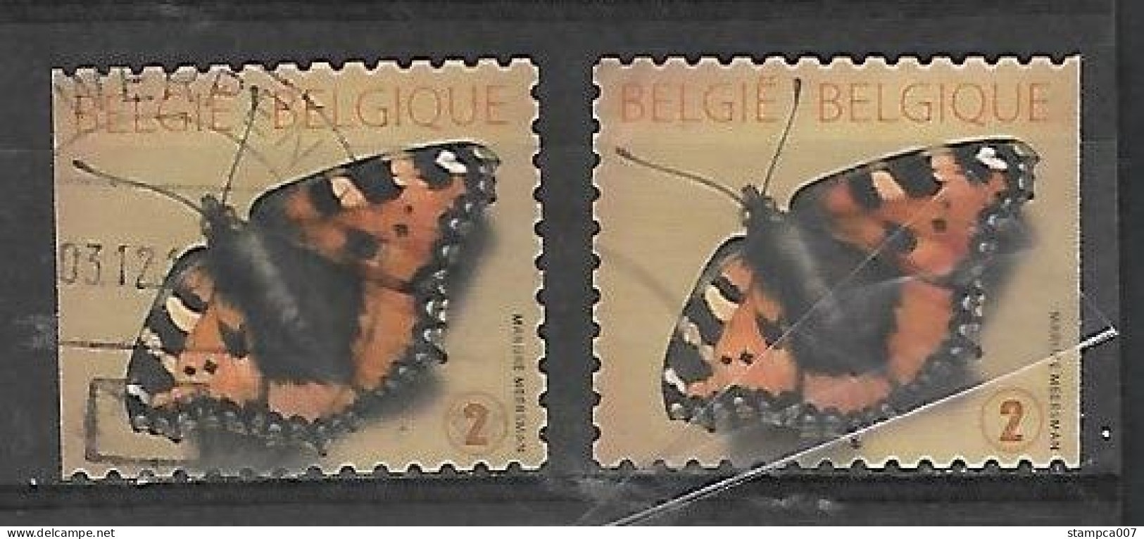 OCB Nr 4321 Butterfly Papillon Vlinder Fauna - Both Sides !!! - Usati