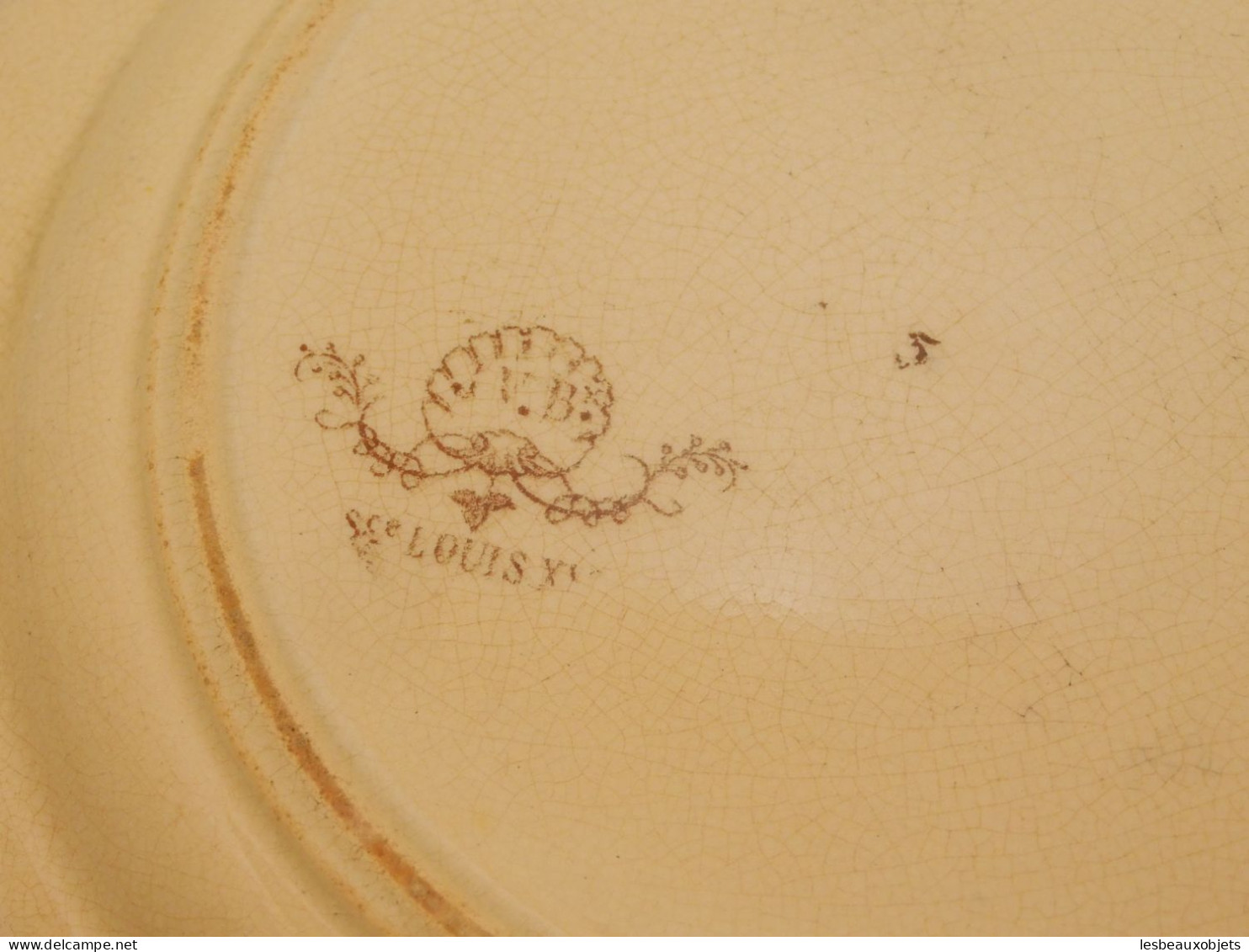 -ANCIENNE ASSIETTE JULES VIEILLARD  Bordeaux service LOUIS XV COLLECTION    E