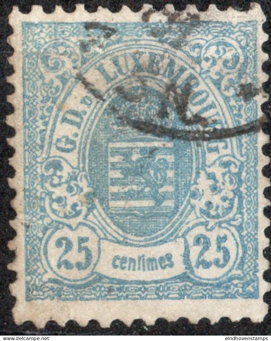 Luxembourg 1880 20 C Perf 11½:12 1 Value Cancelled - 1859-1880 Wapenschild