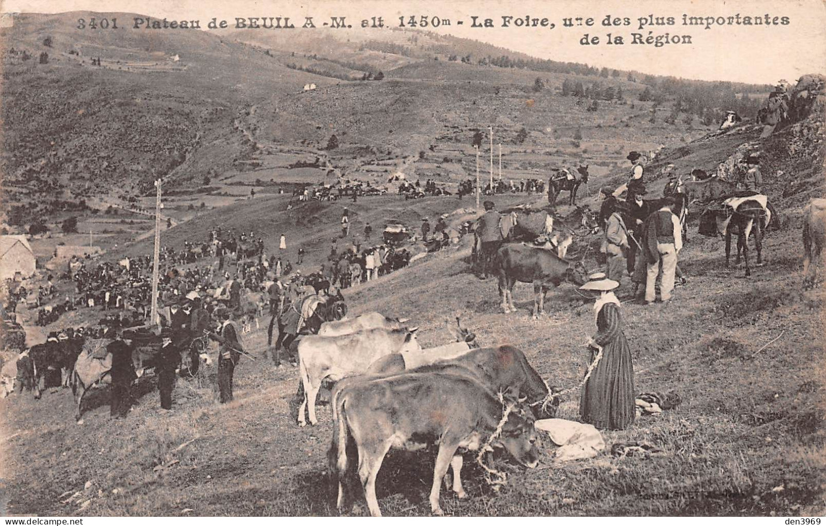 Plateau De BEUIL (Alpes-Maritimes) - La Foire Aux Bestiaux, Une Des Plus Importantes De La Région - Sonstige & Ohne Zuordnung