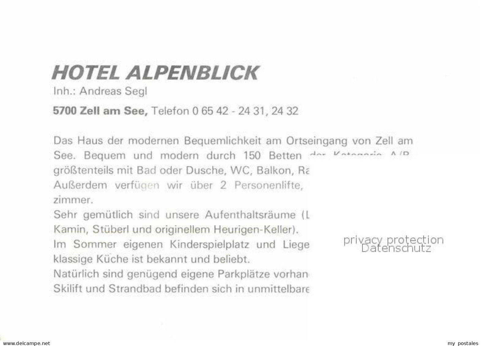 72696957 Zell See Hotel Alpenblick Zell Am See - Sonstige & Ohne Zuordnung