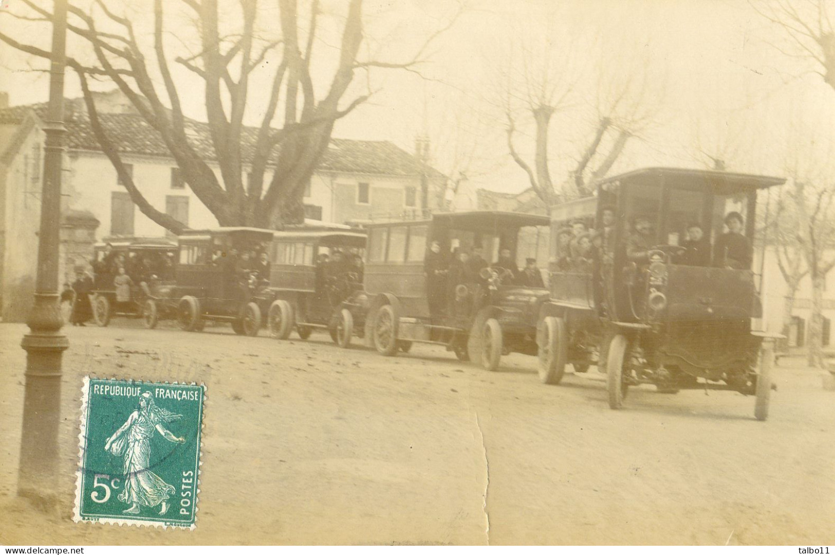 81 - Carte Photo Représentant Un Train De 5 Véhicules Transportant Des Enfants - Certainement Sur Le Boulevard De Sorèze - Autres & Non Classés