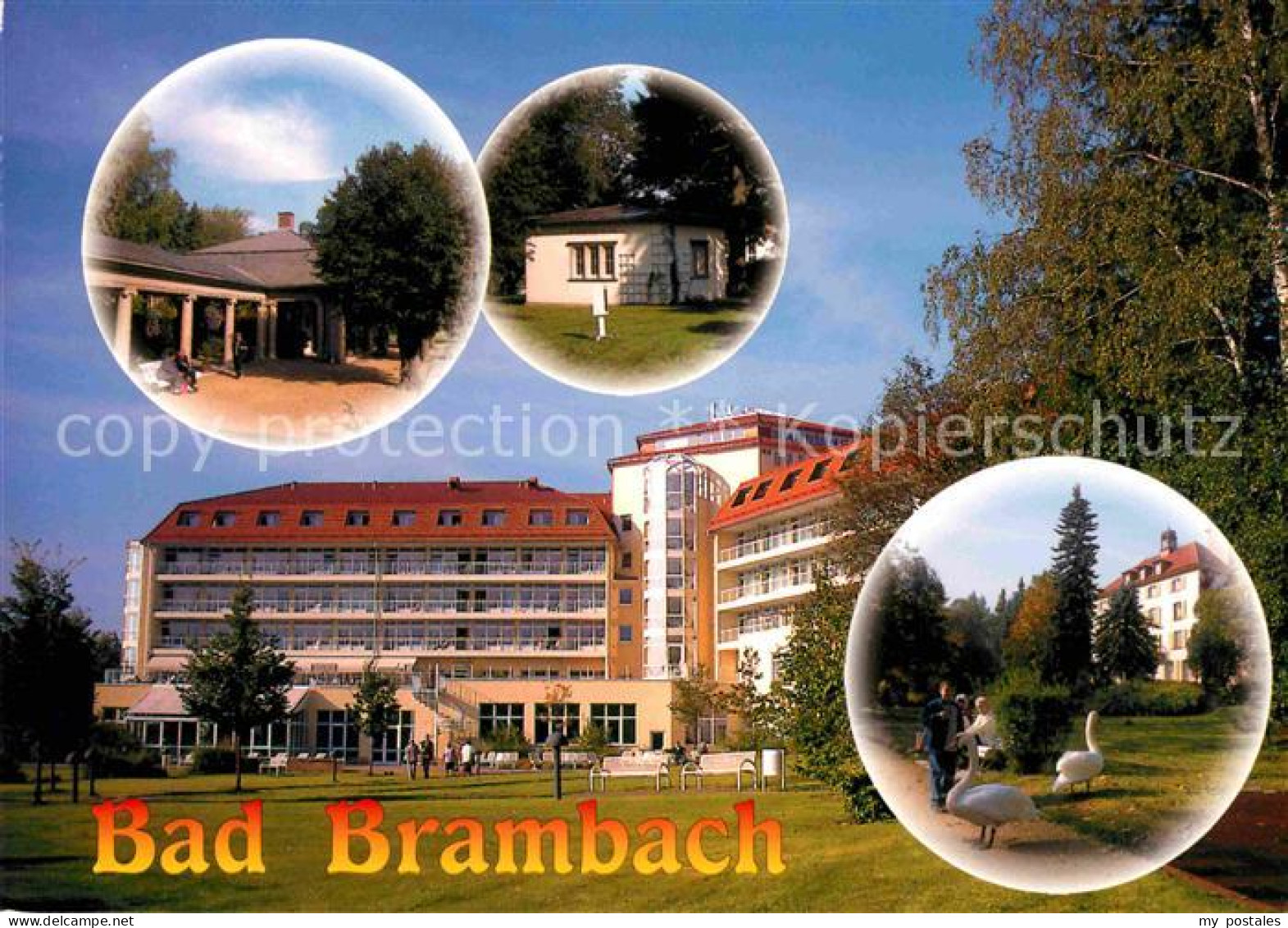 72696524 Bad Brambach Klinik Wettinquelle Wiesenquelle Kurpark Schwaene Bad Bram - Bad Brambach