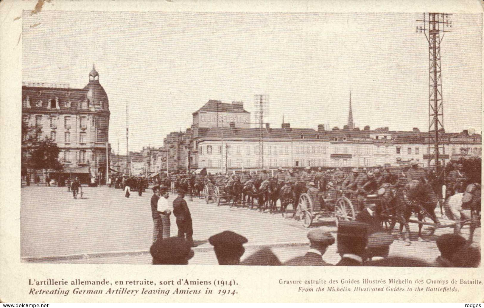 80 , Cpa  L'Artillerie Allemande , En Retraite , Sort D' AMIENS (15369) - Amiens