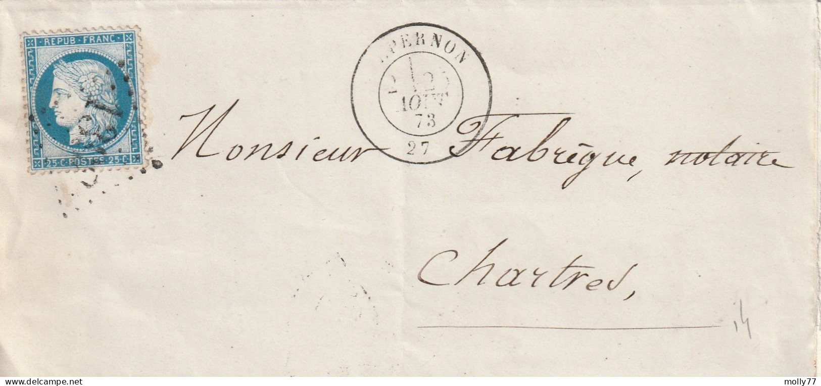 Lettre De Epernon à Chartres LSC - 1849-1876: Klassik