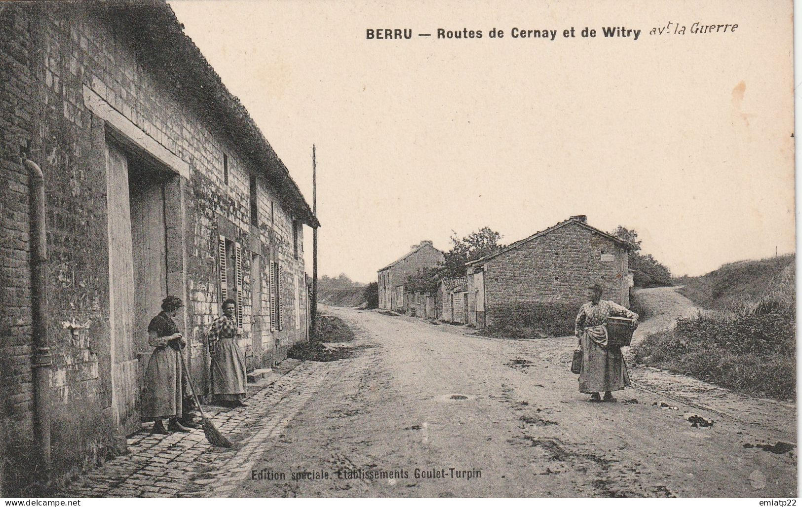 BERRU  Routes De Cernay Et De Witry Avant La Guerre - Autres & Non Classés