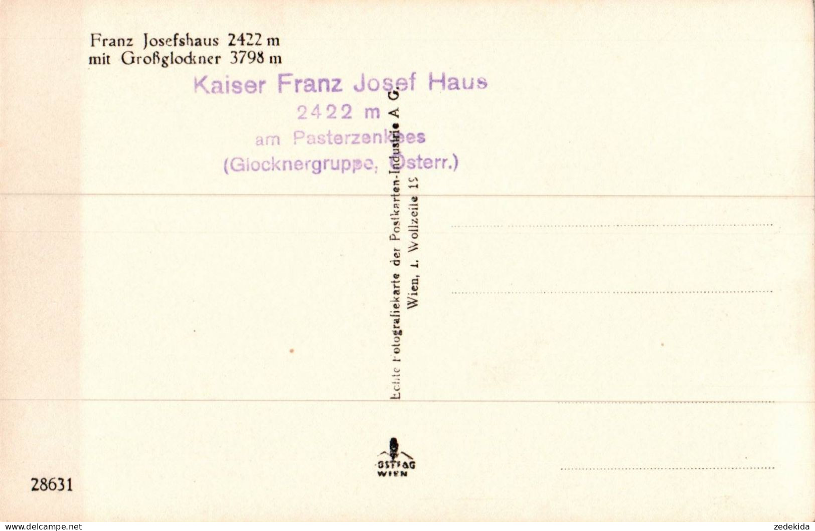 H2430 - Kaiser Franz Josefhaus Großglockner Gletscher - Altri & Non Classificati