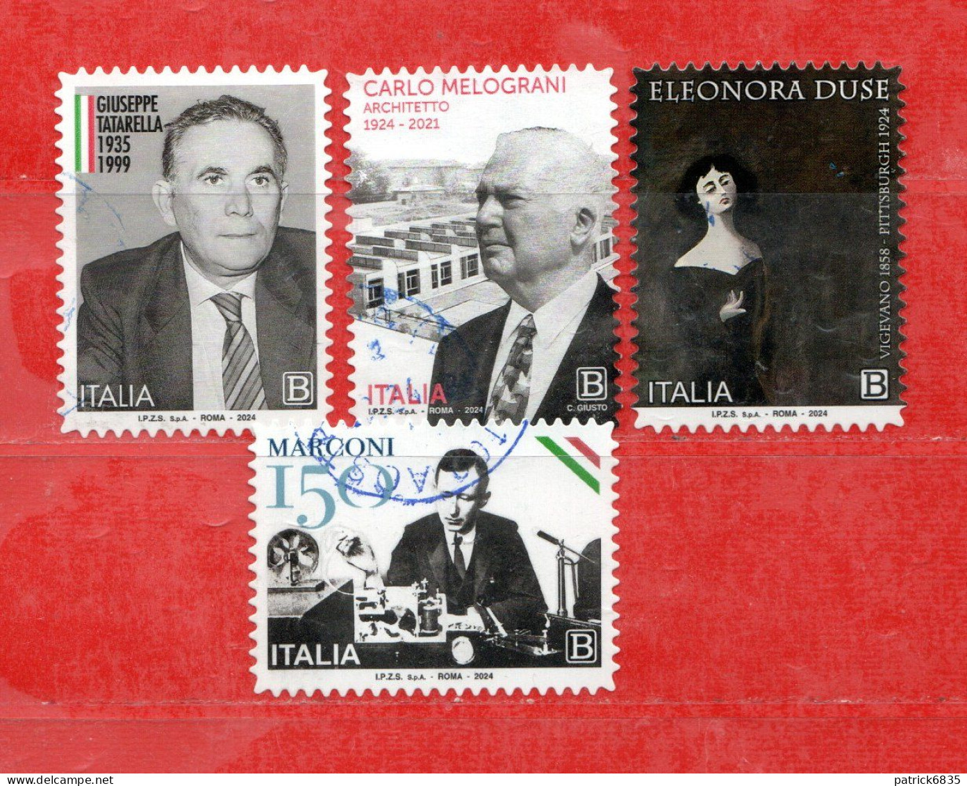 Italia °- 2024 -  GIUSEPPE TATARELLA - CARLO MELOGRANI - ELEONORA DUSE - MARCONI. - 2021-...: Used