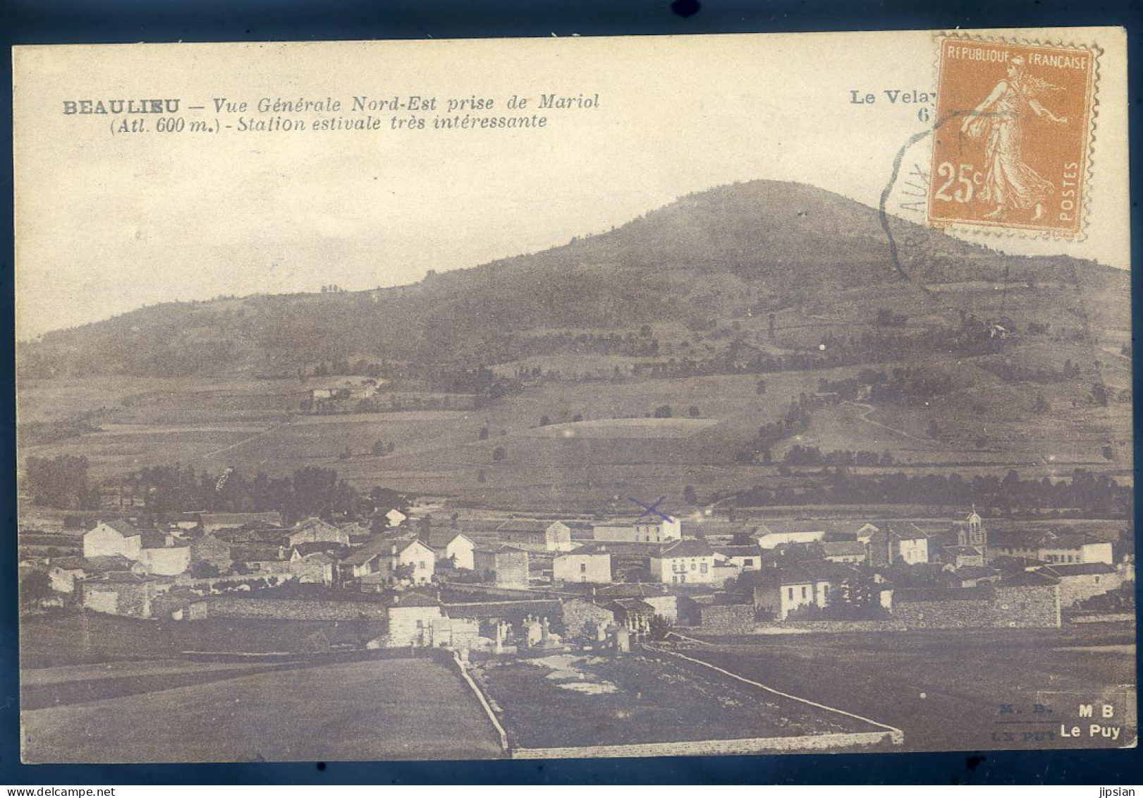 Cpa Du 43 Beaulieu -- Vue Générale Nord Est Prise De Mariol   STEP200 - Sonstige & Ohne Zuordnung