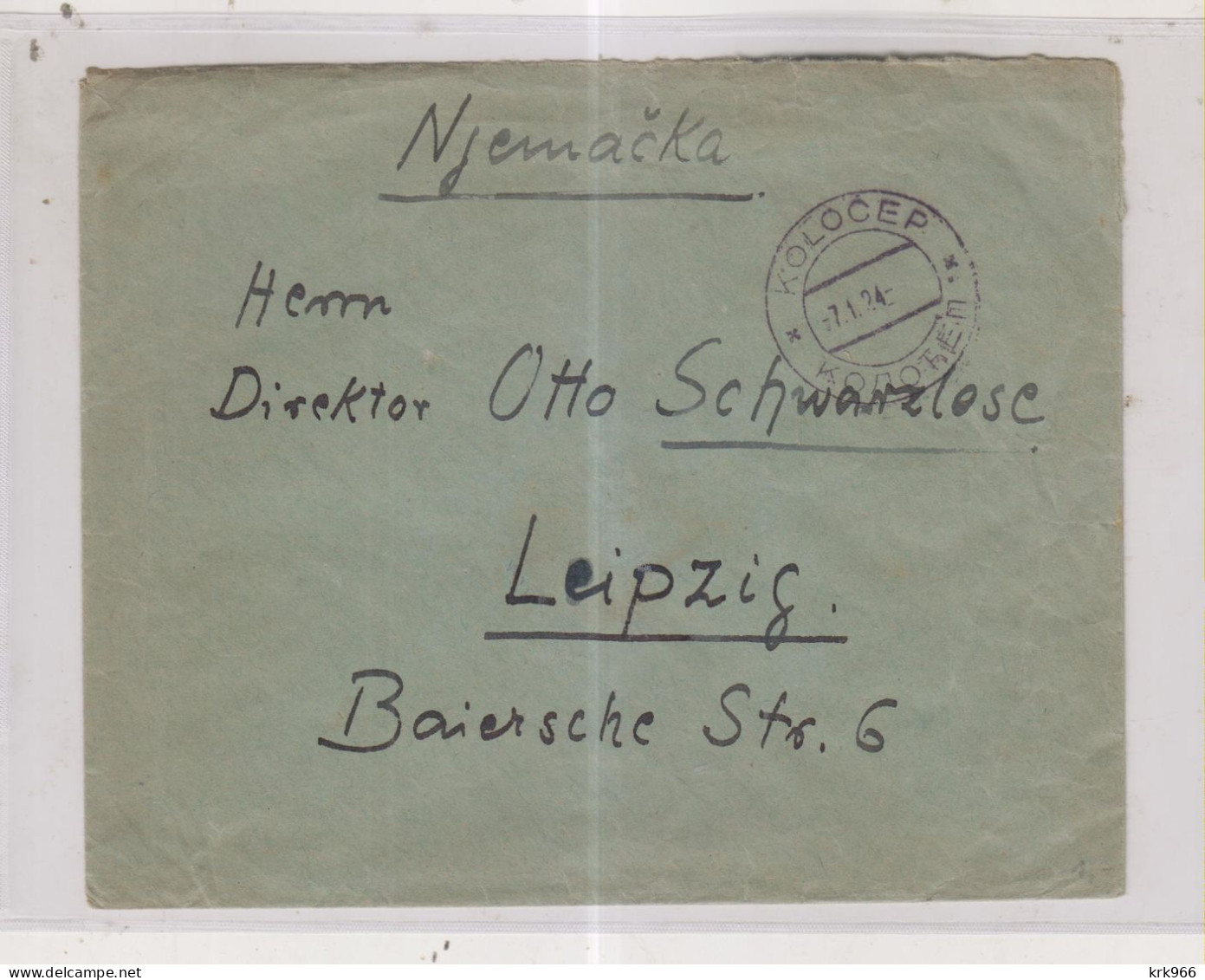 YUGOSLAVIA 1924 KOLOCEP Cover To Germany - Lettres & Documents