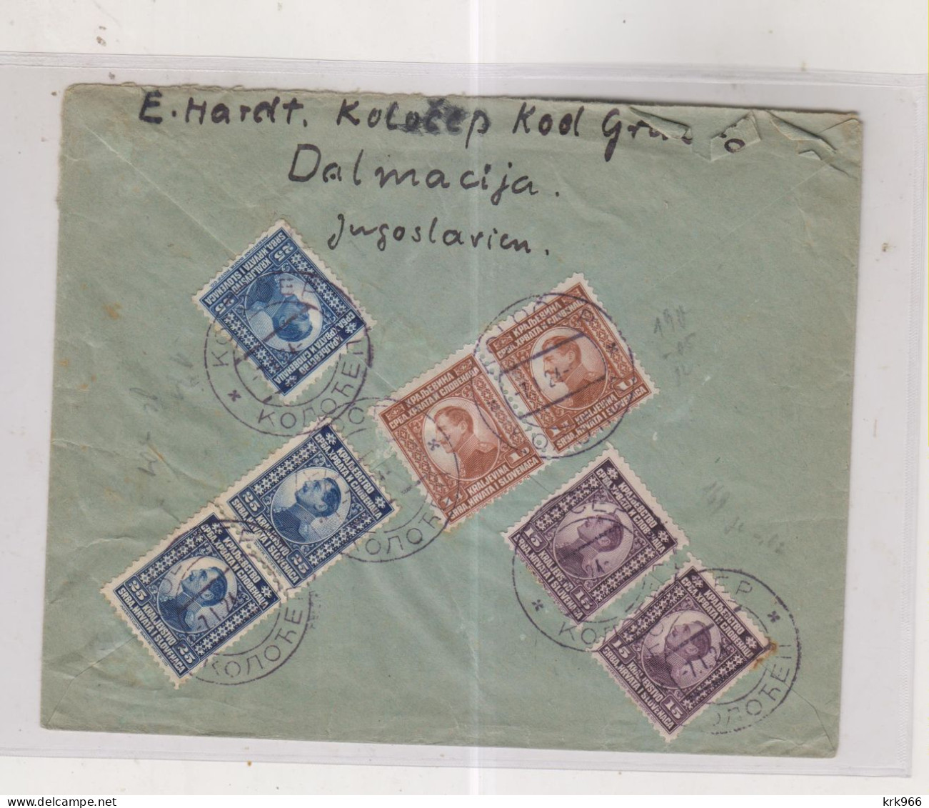 YUGOSLAVIA 1924 KOLOCEP Cover To Germany - Storia Postale