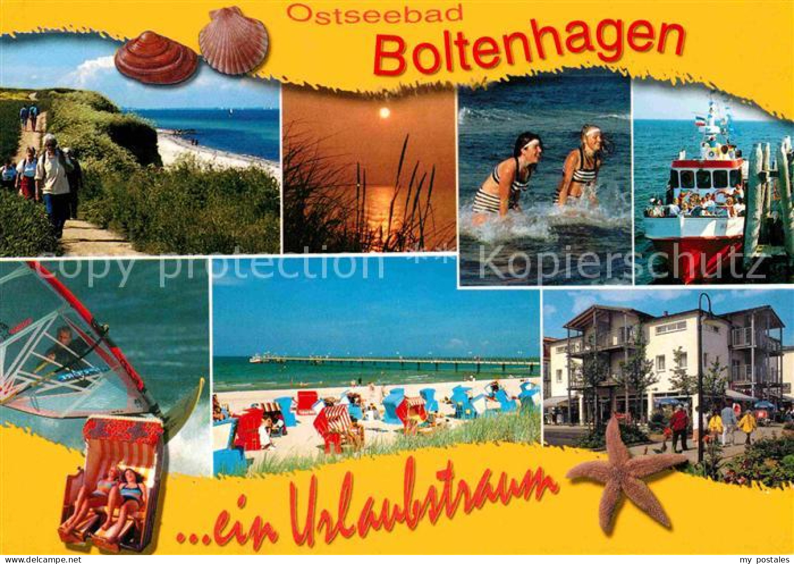 72694659 Boltenhagen Ostseebad Strand Promenade Muscheln Seestern Dampfer Windsu - Other & Unclassified