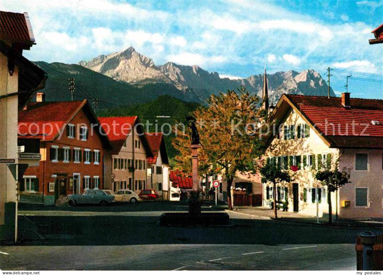 72694651 Garmisch-Partenkirchen Floriansbrunnen Mit Zugspitzgruppe Wettersteinge - Garmisch-Partenkirchen