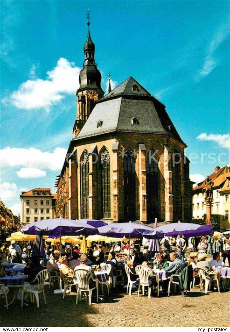 72694645 Heidelberg Neckar Heiliggeistkirche Spaetgotik Um 1400 Strassencafe Hei - Heidelberg