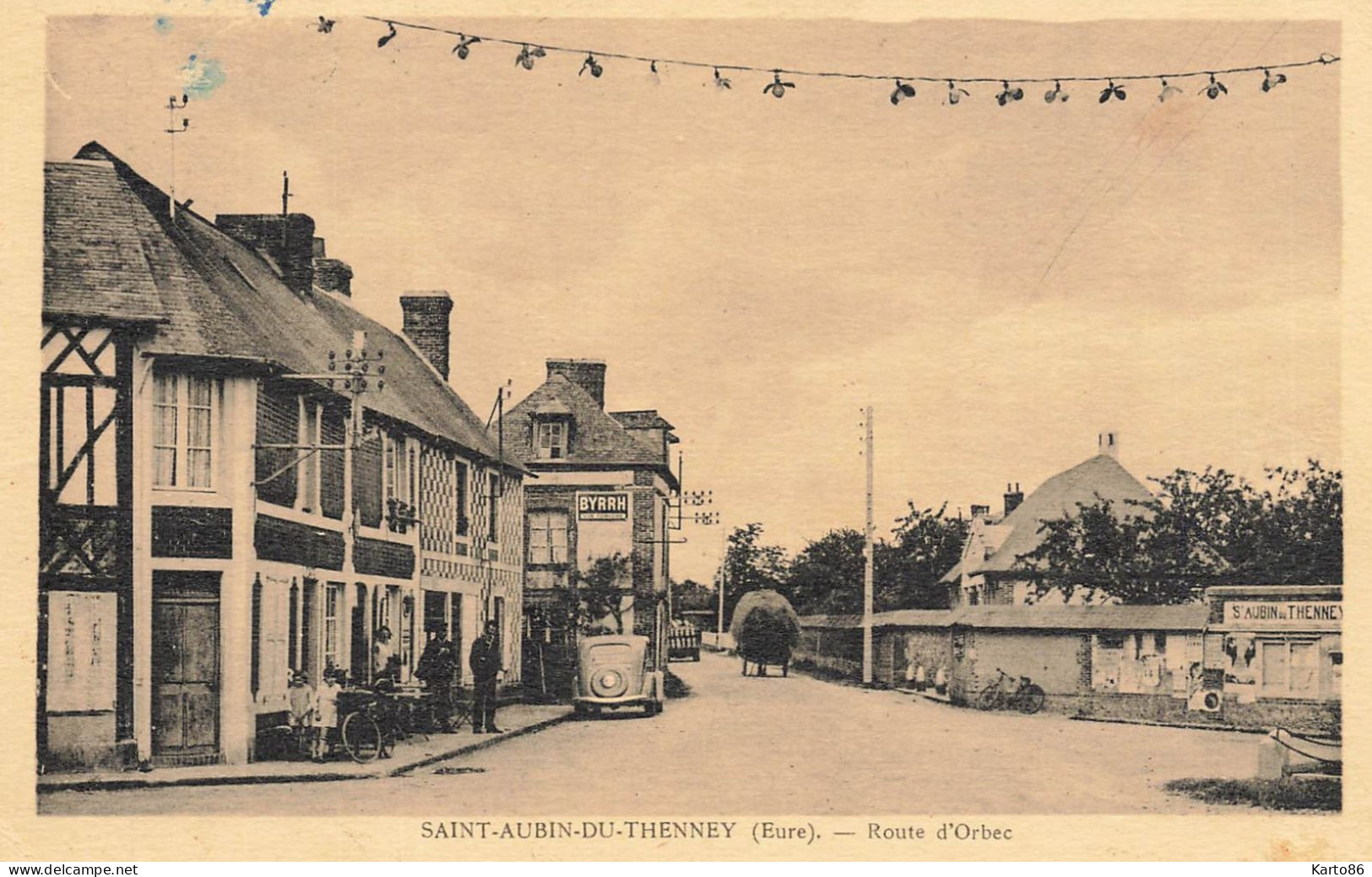 St Aubin Du Thenney * Route D'orbec * Automobile Voiture * Villageois - Autres & Non Classés